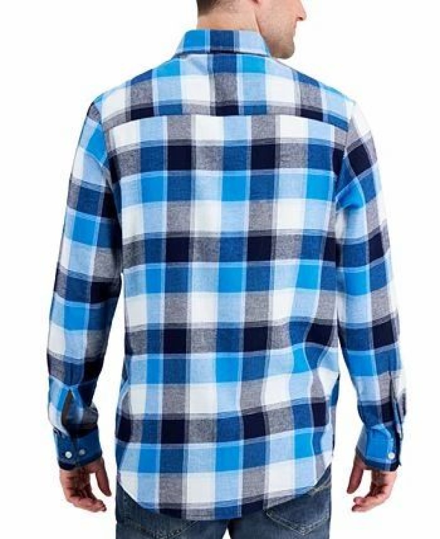 Casual Button-Down Shirts * | Club Room Men'S Regular-Fit Plaid Flannel Shirt, Created For Macy'S