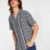 Casual Button-Down Shirts * | Inc International Concepts .N.C. International Concepts Men'S Regular-Fit Geo-Print Camp Shirt, Created For Macy'S Deep Black