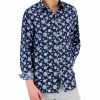 Casual Button-Down Shirts * | Club Room Men'S Geometric Medallion Shirt, Created For Macy'S Navy Blue Combo