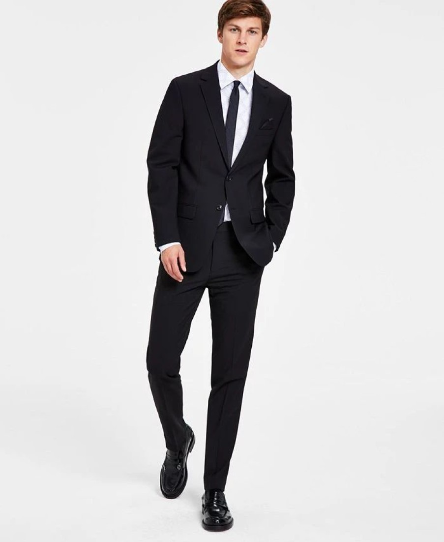 Suits & Tuxedos * | Bar Iii Men'S Solid Skinny-Fit Wrinkle-Resistant Wool Suit Separates, Created For Macy'S