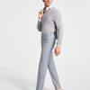 Suits & Tuxedos * | Bar Iii Men'S Skinny-Fit Sharkskin Suit Pants, Created For Macy'S Light Grey