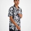 Casual Button-Down Shirts * | Inc International Concepts Men'S Cheetah Short-Sleeve Button-Up Shirt, Created For Macy'S Antique White