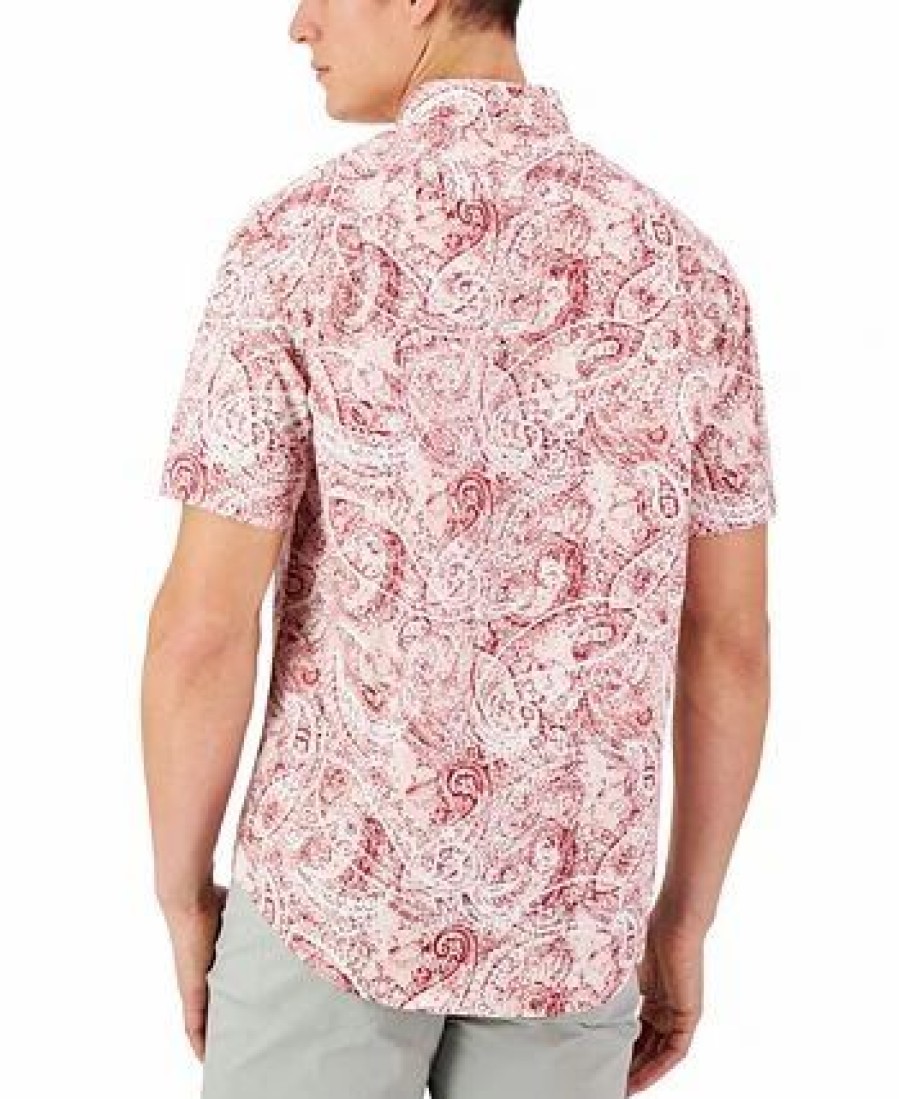 Casual Button-Down Shirts * | Club Room Men'S Robert Paisley Refined Woven Shirt, Created For Macy'S