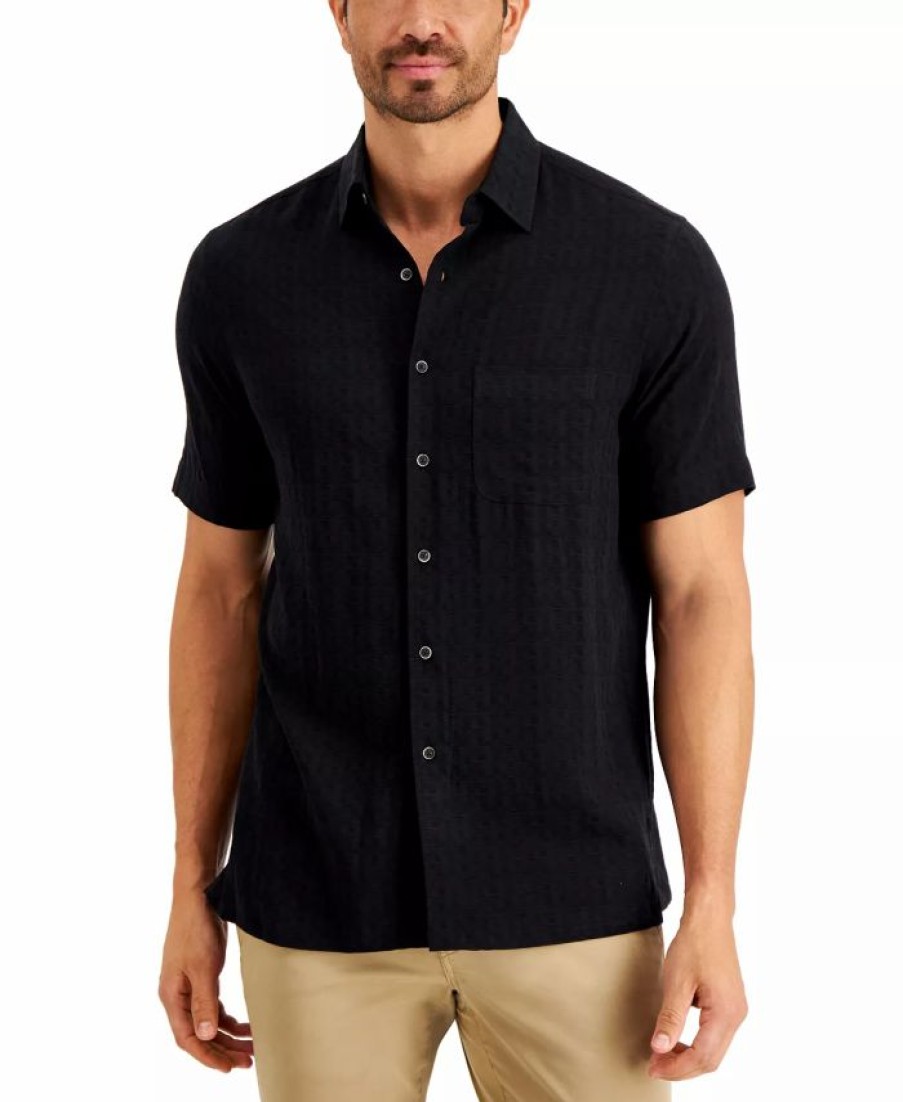 Casual Button-Down Shirts * | Club Room Men'S Textured Shirt, Created For Macy'S