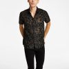 Casual Button-Down Shirts * | Inc International Concepts Men'S Classic-Fit Metallic Floral Jacquard Button-Down Shirt, Created For Macy'S Deep Black