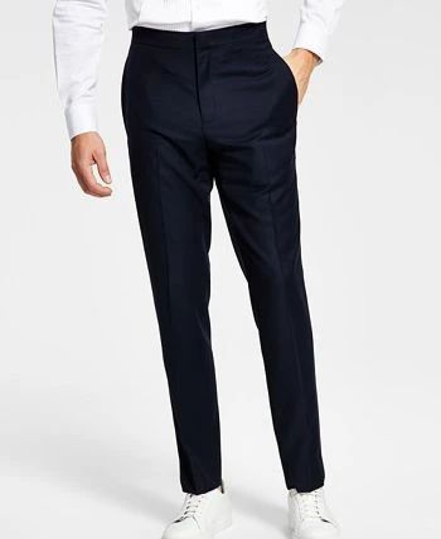 Suits & Tuxedos * | Alfani Men'S Slim-Fit Tuxedo Pants, Created For Macy'S Navy