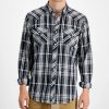 Casual Button-Down Shirts * | Sun + Stone Men'S Remington Regular-Fit Plaid Western Shirt, Created For Macy'S