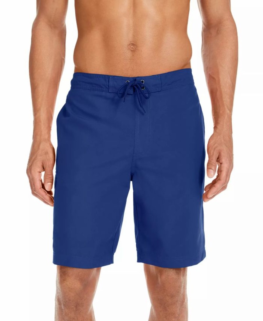 Swimwear * | Club Room Men'S Solid Quick-Dry 9 Board Shorts, Created For Macy'S