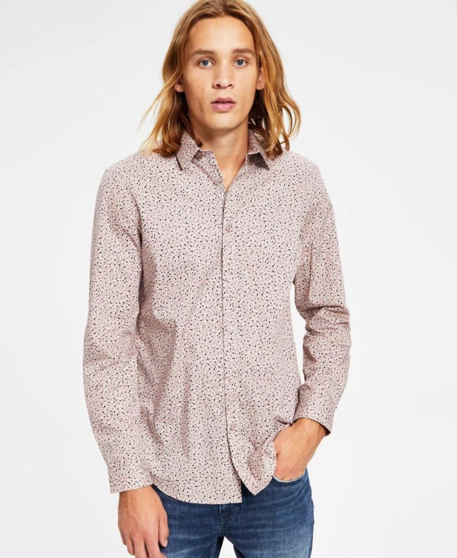 Casual Button-Down Shirts * | Inc International Concepts Men'S Danny Classic-Fit Long Sleeve Mini-Floral Print Shirt, Created For Macy'S