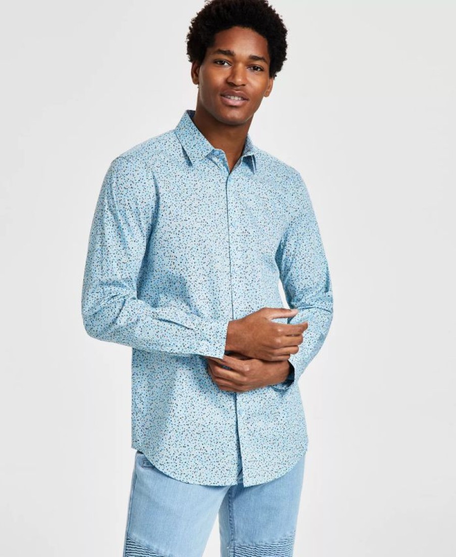 Casual Button-Down Shirts * | Inc International Concepts Men'S Danny Classic-Fit Long Sleeve Mini-Floral Print Shirt, Created For Macy'S