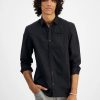 Casual Button-Down Shirts * | Inc International Concepts .N.C. International Concepts Men'S Regular-Fit Shirt With Faux-Leather Trim, Created For Macy'S