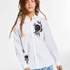 Casual Button-Down Shirts * | Inc International Concepts .N.C. International Concepts Men'S Regular-Fit Floral Skull-Print Shirt, Created For Macy'S Bright White