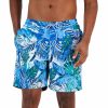 Swimwear * | Club Room Men'S Tropical Leaves Swim Trunks, Created For Macy'S