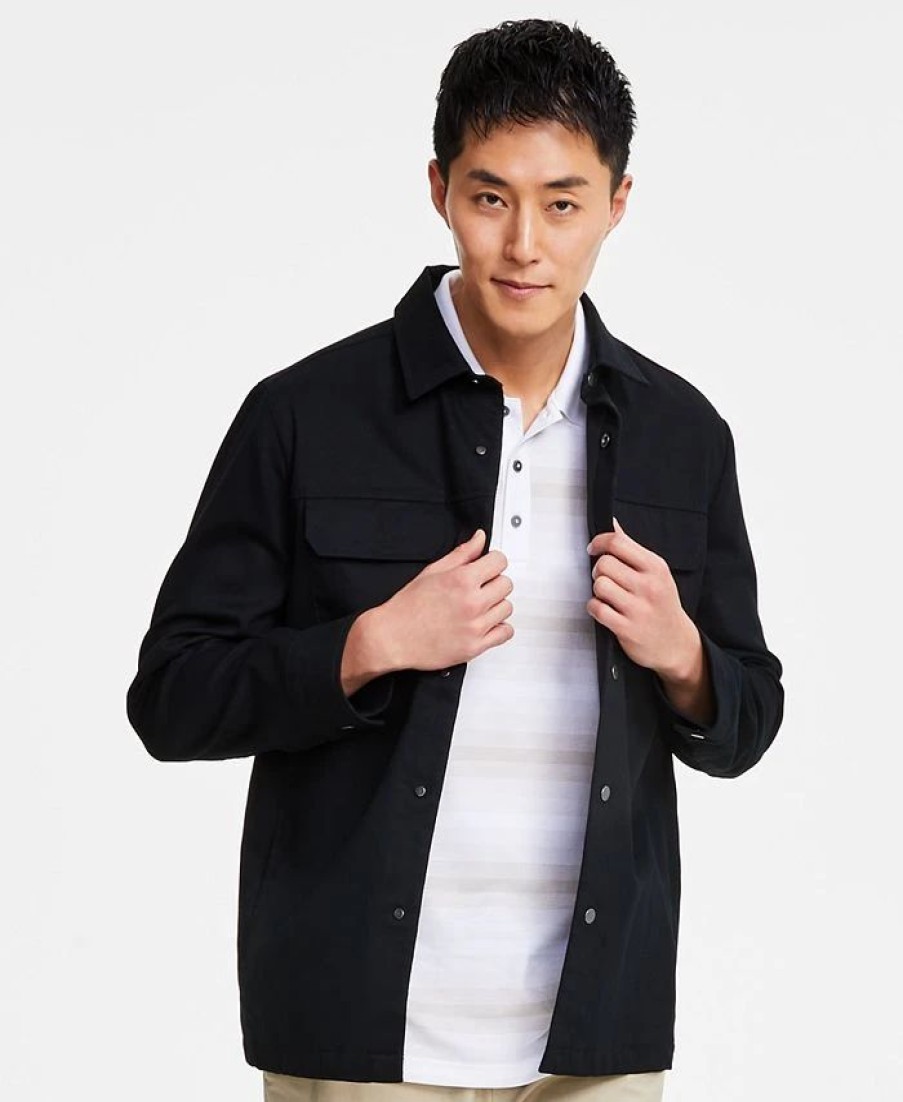 Casual Button-Down Shirts * | Alfani Men'S Utility Four-Pocket Shirt Jacket, Created For Macy'S