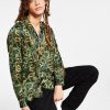 Casual Button-Down Shirts * | Inc International Concepts .N.C. International Concepts Men'S Regular-Fit Snake-Print Camp Shirt, Created For Macy'S Green Leaf