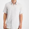 Casual Button-Down Shirts * | Sun + Stone Men'S Regular-Fit Short Sleeve Flannel Shirt, Created For Macy'S Vintage White