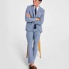 Suits & Tuxedos * | Bar Iii Men'S Slim-Fit Mini Check Suit Jacket, Created For Macy'S Navy/Blue