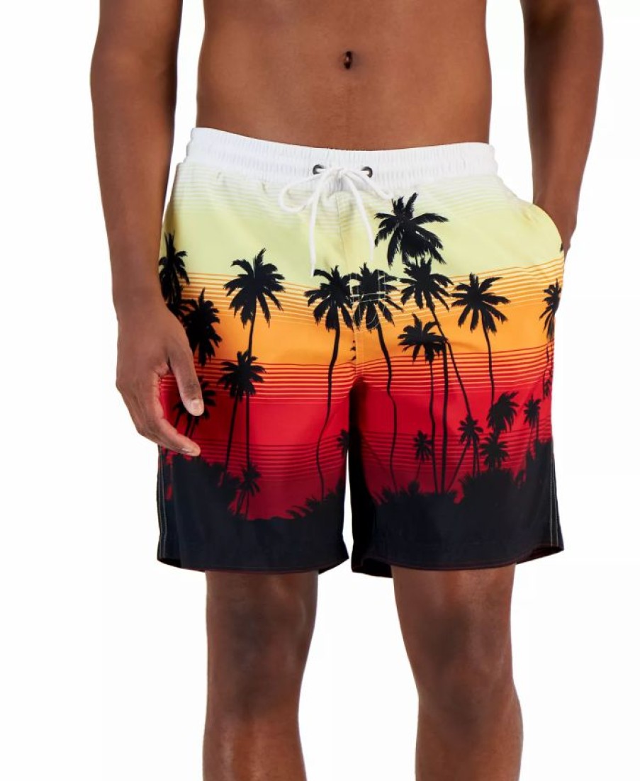 Swimwear *  Club Room Men'S Tropical Sunset Swim Trunks, Created For Macy'S  ⋆ Hiarambest
