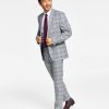 Suits & Tuxedos * | Alfani Men'S Slim-Fit Black & White Pattern Suit Separates, Created For Macy'S