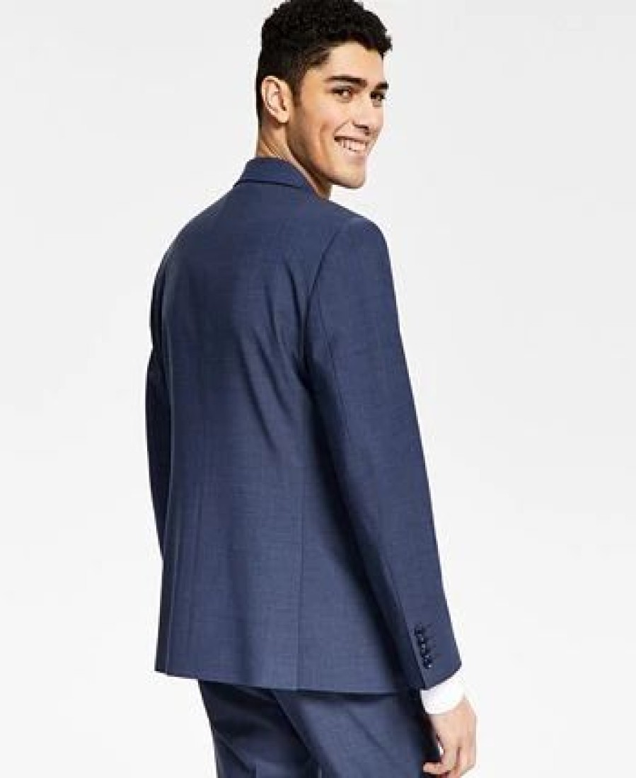 Suits & Tuxedos * | Bar Iii Men'S Slim-Fit Solid Suit Jacket, Created For Macy'S Blue