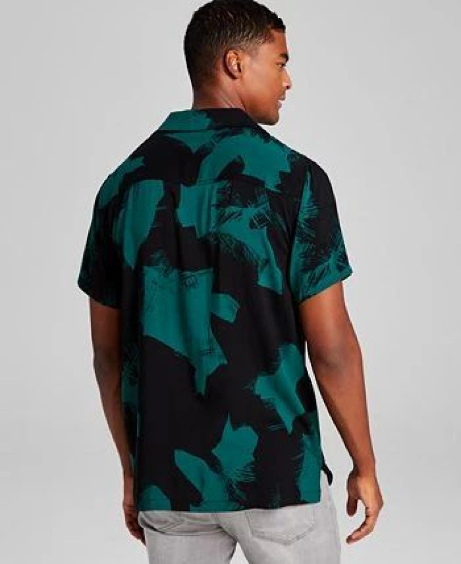 Casual Button-Down Shirts * | And Now This Men'S Abstract Printed Short-Sleeve Button-Up Shirt