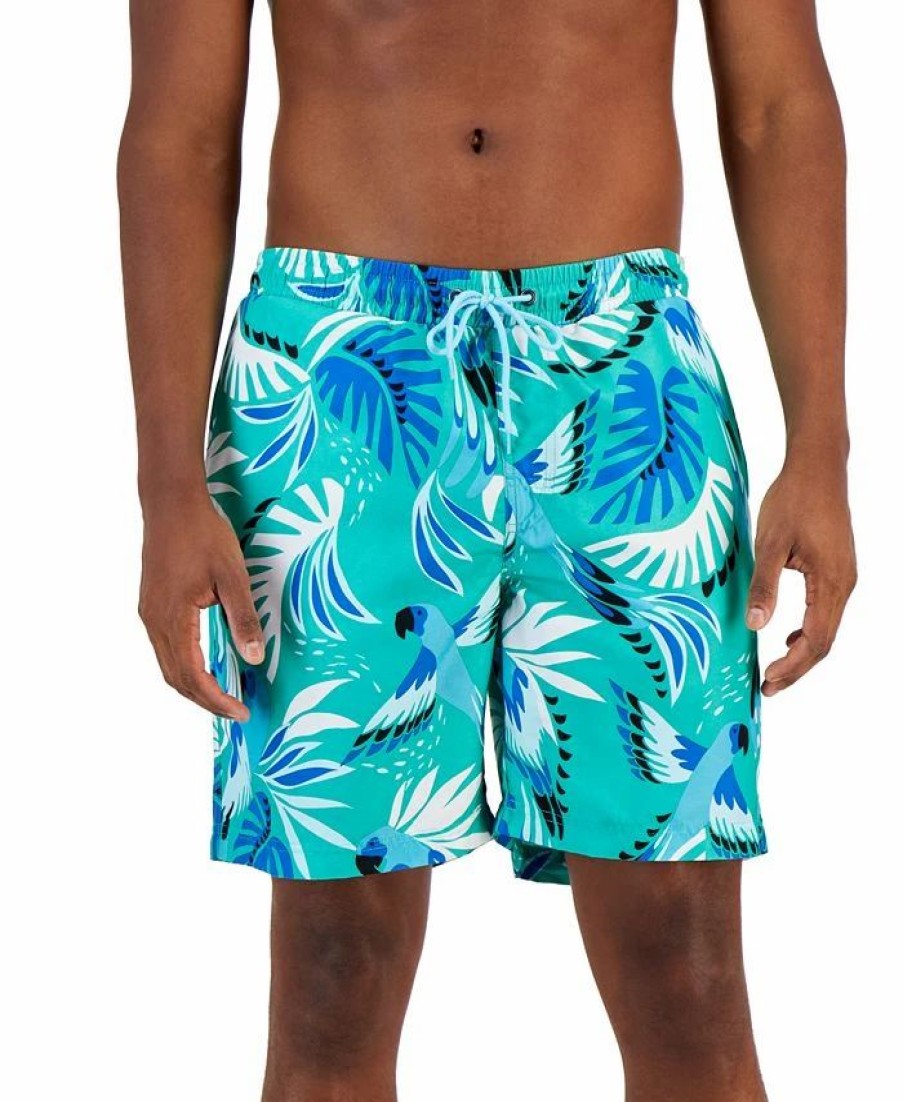 Swimwear * | Club Room Men'S Bird Swim Trunks, Created For Macy'S