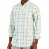 Casual Button-Down Shirts * | Club Room Men'S Cresta Plaid Woven Long-Sleeve Single Pocket Shirt, Created For Macy'S Blue Chiffon