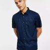 Casual Button-Down Shirts * | Inc International Concepts Men'S Regular-Fit Solid Shirt, Created For Macy'S Basic Navy