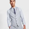 Suits & Tuxedos * | Bar Iii Men'S Slim-Fit Sharkskin Suit Vest, Created For Macy'S Light Grey