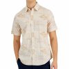 Casual Button-Down Shirts * | Club Room Men'S Brook Patchwork Refined Woven Short-Sleeve Shirt, Created For Macy'S