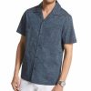 Casual Button-Down Shirts * | Michael Kors N'S Short-Sleeve Etched Logo Print Shirt