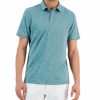 Casual Button-Down Shirts * | Alfani Tech Short Sleeve Marled Polo Shirt, Created For Macy'S