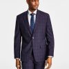 Suits & Tuxedos * | Michael Kors N'S Classic Fit Wool-Blend Plaid Suit Jacket