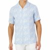 Casual Button-Down Shirts * | Club Room Men'S Short-Sleeve Tile Shibori Silk Shirt, Created For Macy'S Bright White