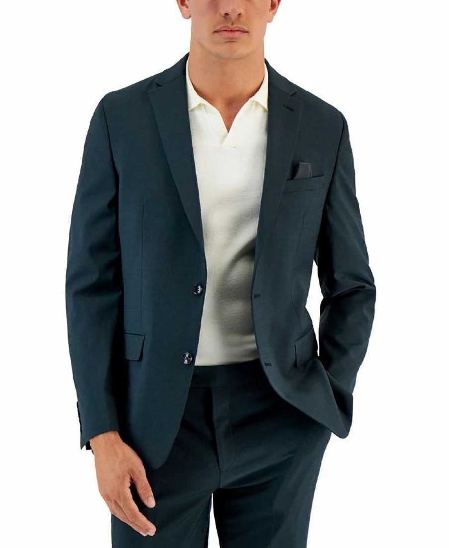 Suits & Tuxedos * | Bar Iii Men'S Slim-Fit Suit Separate Jacket, Created For Macy'S Emerald Green