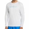 Swimwear * | Nike Men'S Logo Swoosh Long-Sleeve Hydroguard Shirt White