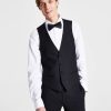 Suits & Tuxedos * | Bar Iii Men'S Slim-Fit Faille-Trim Tuxedo Vest, Created For Macy'S Black