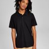 Casual Button-Down Shirts * | And Now This Men'S Textured Short-Sleeve Polo Shirt