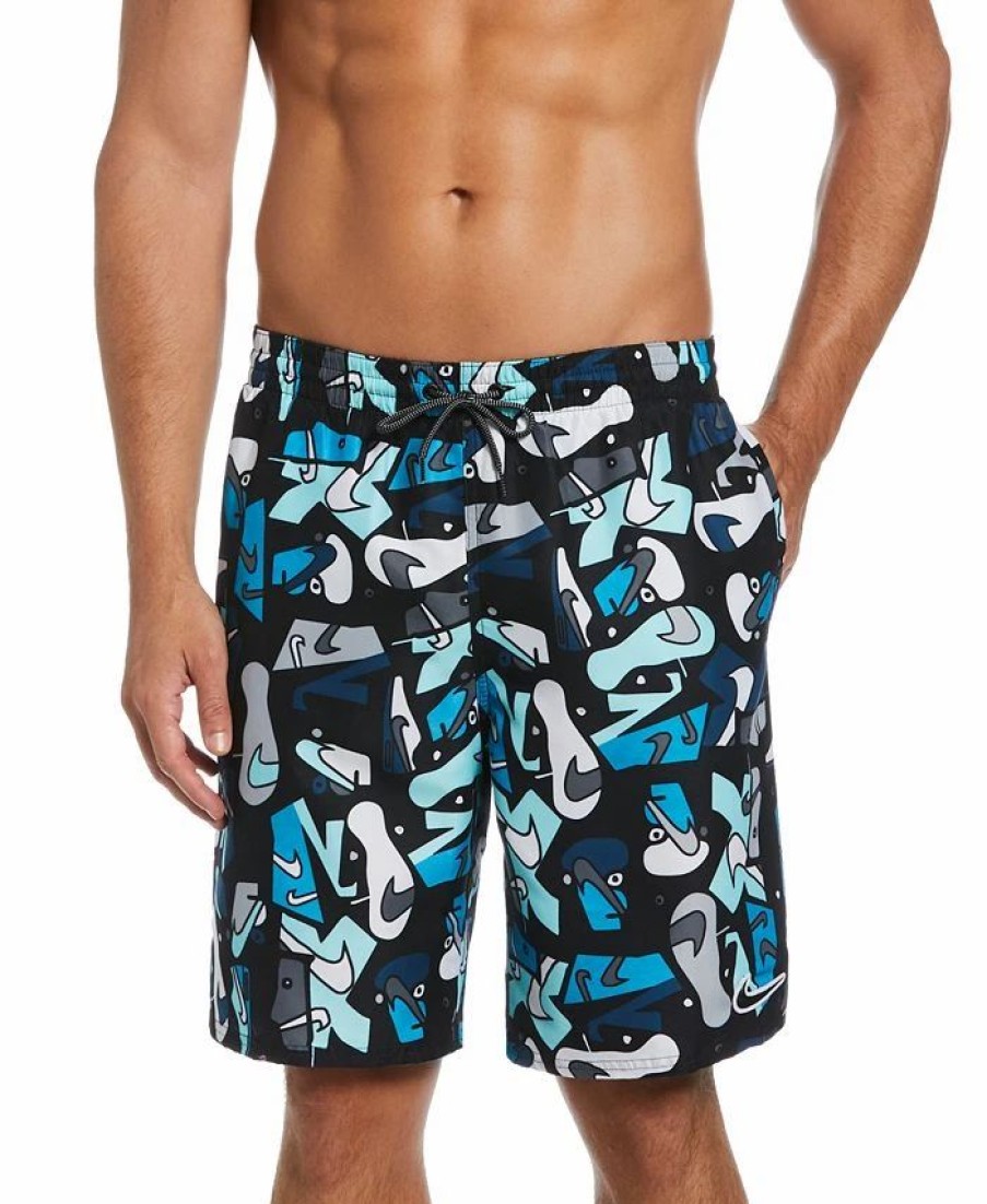 Swimwear * | Nike Men'S Sneaker-Print 9 Volley Shorts