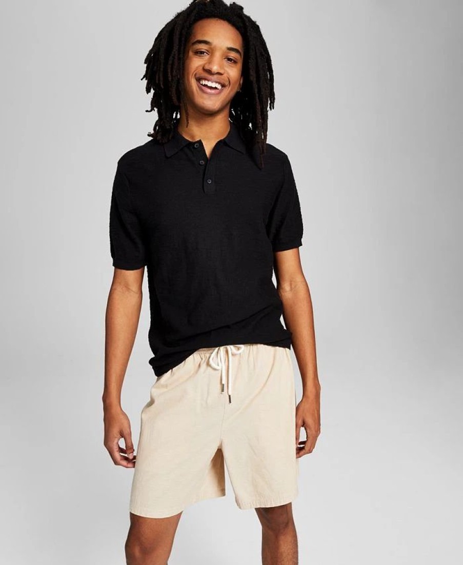 Casual Button-Down Shirts * | And Now This Men'S Soft Knit Short-Sleeve Polo Shirt