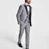 Suits & Tuxedos * | Alfani Men'S Slim-Fit Contrast-Trim Tuxedo Jacket, Vest & Pants, Created For Macy'S Light Grey