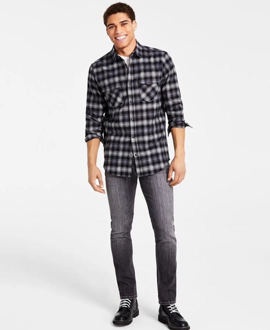 Casual Button-Down Shirts * | Inc International Concepts Men'S Nume Classic-Fit Plaid Button-Down Shirt, Created For Macy'S