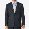 Suits & Tuxedos * | Michael Kors N'S Modern-Fit Airsoft Stretch Wool Suit Jacket Blue Plaid