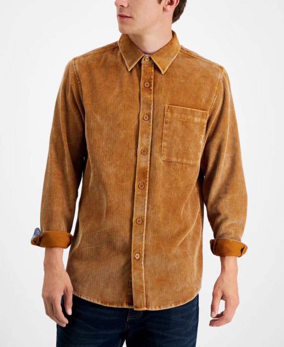 Casual Button-Down Shirts * | Sun + Stone Men'S Corduroy Shirt, Created For Macy'S