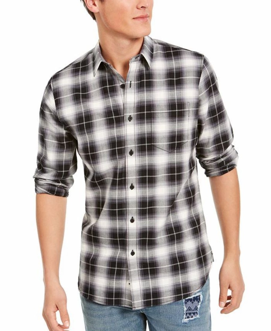 Casual Button-Down Shirts * | Sun + Stone Men'S Will Plaid Shirt, Created For Macy'S