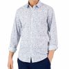 Casual Button-Down Shirts * | Alfani Men'S Long-Sleeve Abstract Floral Print Shirt, Created For Macy'S Navy Blue Combo