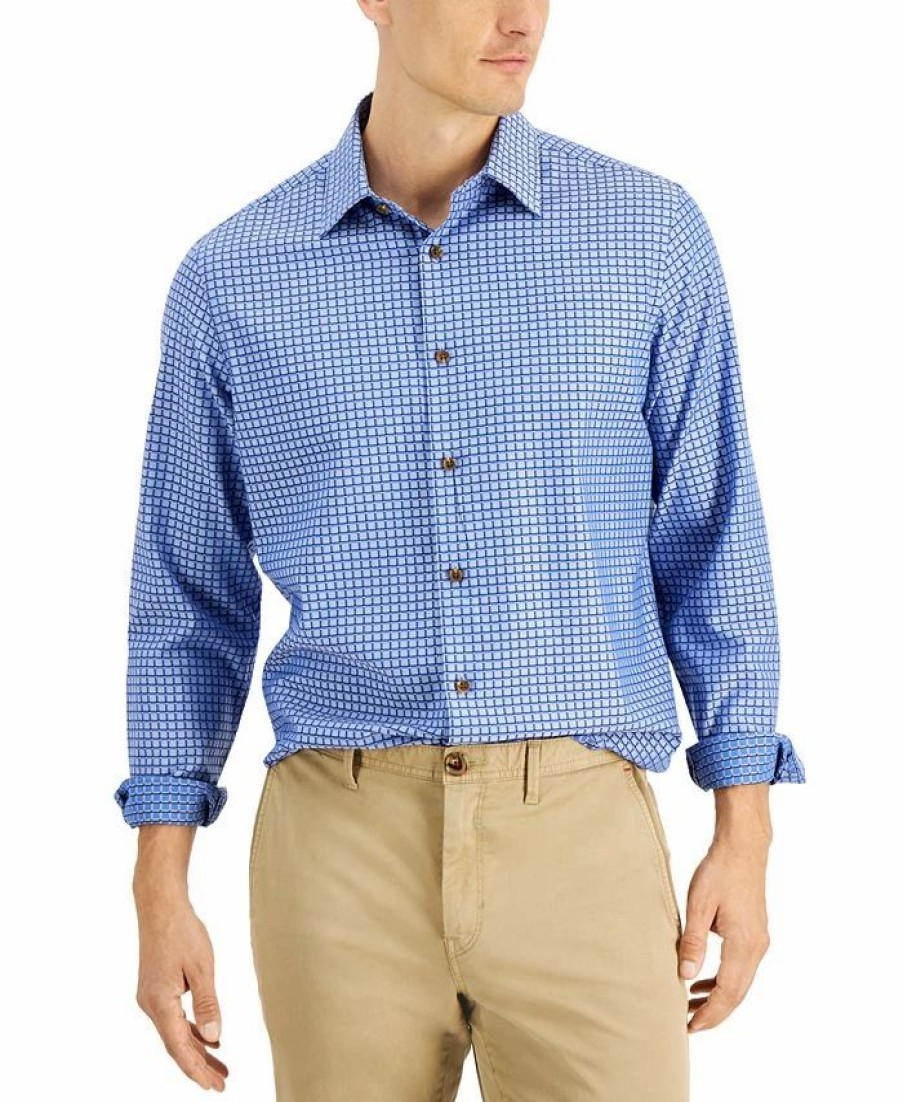 Casual Button-Down Shirts * | Club Room Men'S Debala Plaid Shirt, Created For Macy'S Blue Combo