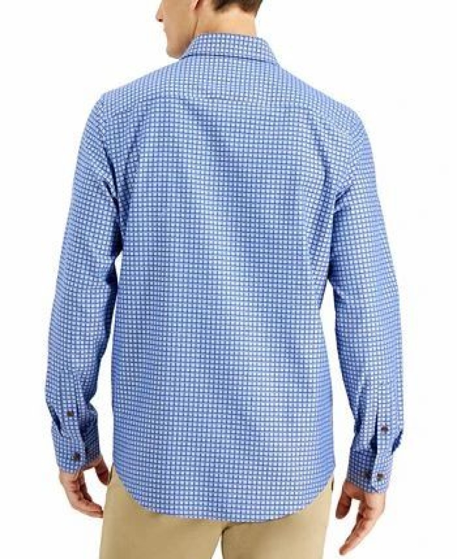 Casual Button-Down Shirts * | Club Room Men'S Debala Plaid Shirt, Created For Macy'S Blue Combo