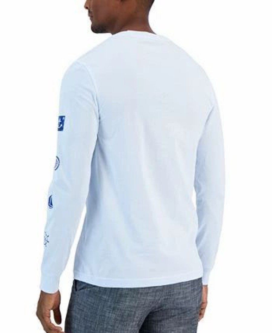 Casual Button-Down Shirts * | Club Room Men'S Cypress Marina Classic-Fit Graphic Long-Sleeve T-Shirt, Created For Macy'S Ice Melt Combo