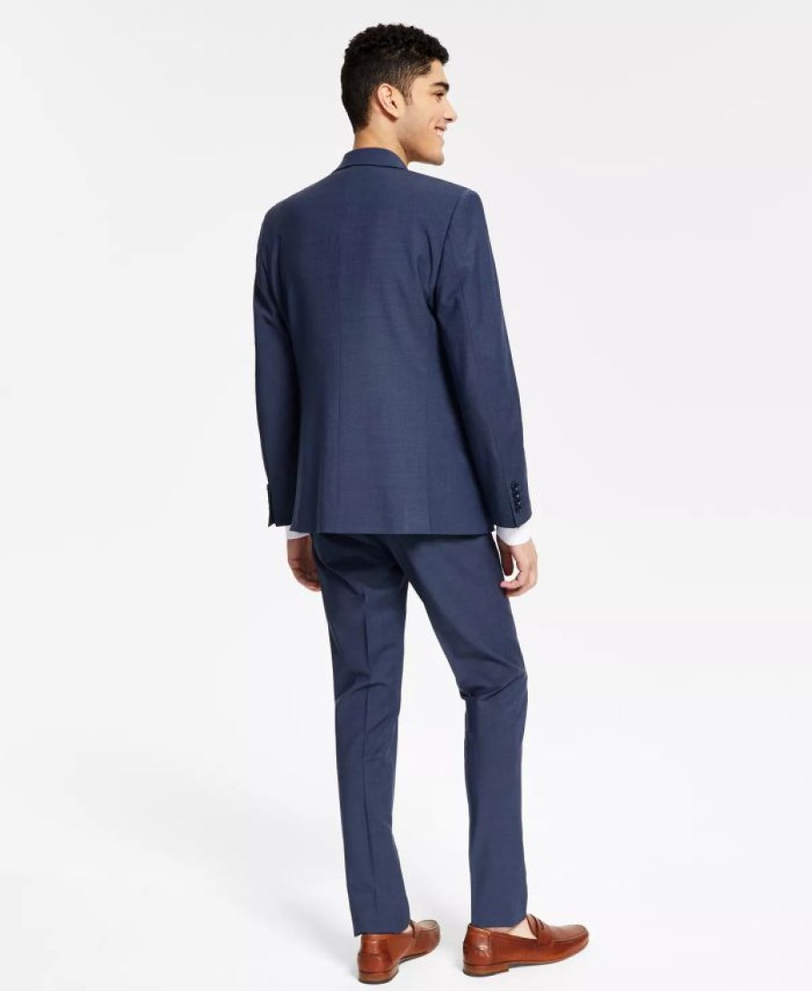 Suits & Tuxedos * | Bar Iii Men'S Slim-Fit Solid Suit Separates, Created For Macy'S Blue